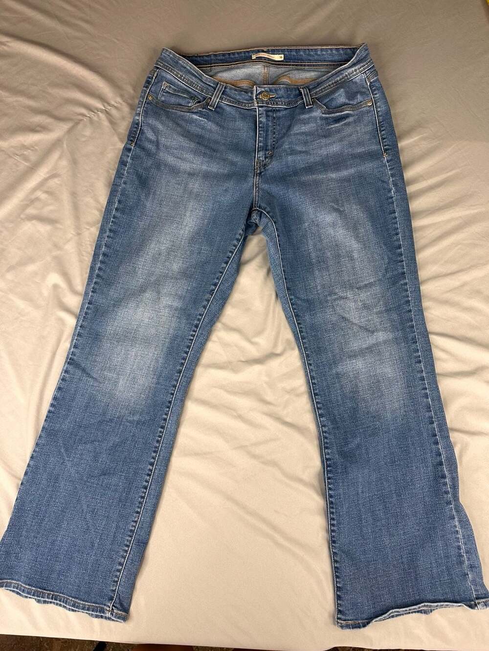 Levi's 529 Curvy Bootcut Jeans Size 16 Blue Denim